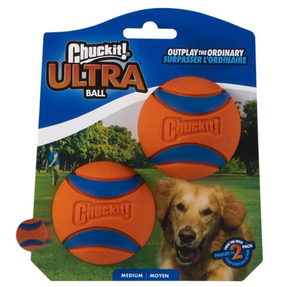 Ultra Ball Durable Rubber Fetch Dog Toy, Medium 2.5